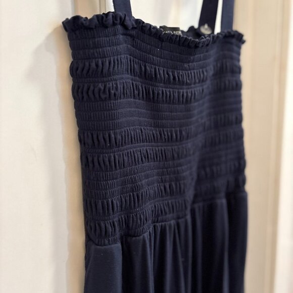 Banana Republic Navy Smocked Wide Leg Jumpsuit XS - Picture 1 of 10
